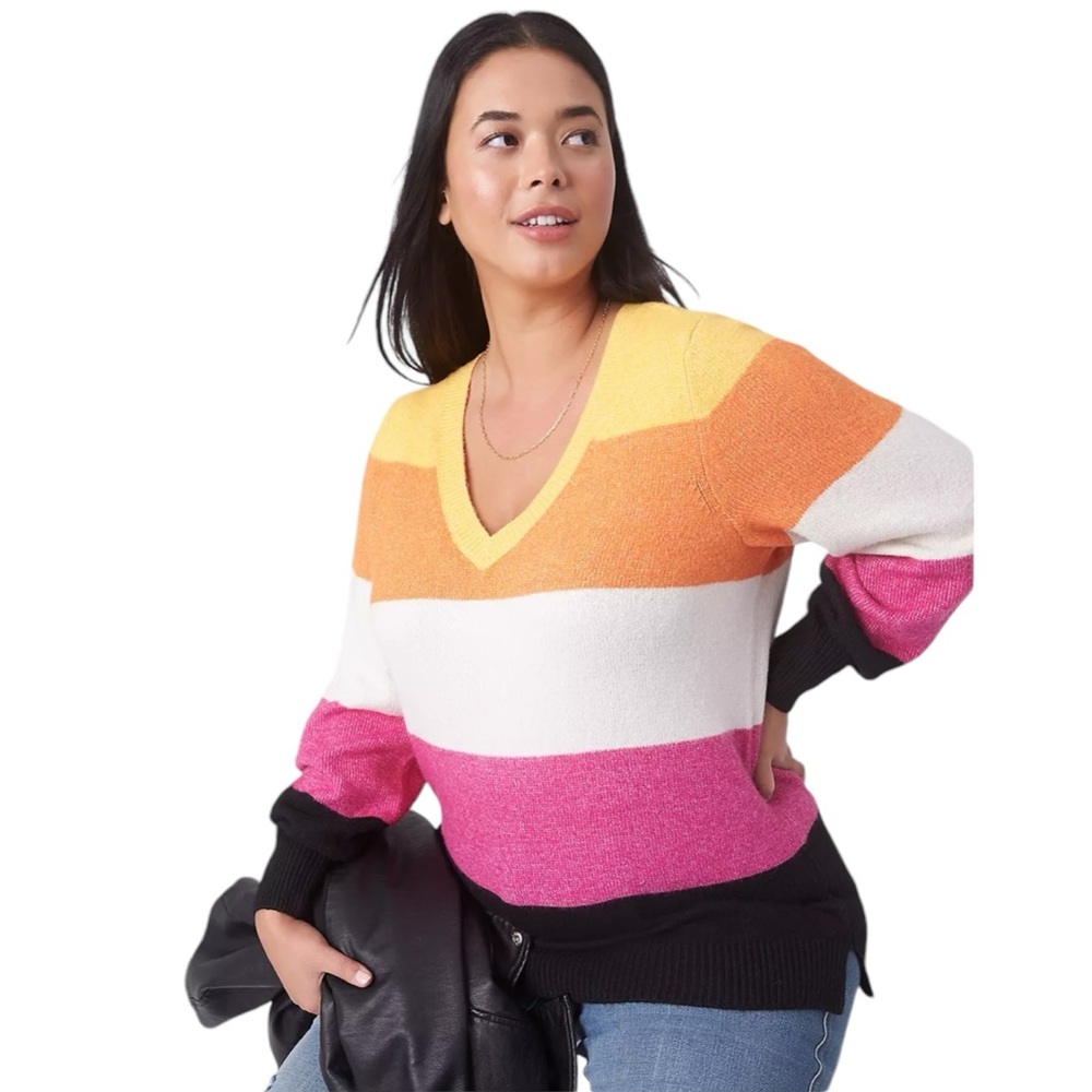 Lane Bryant Classic V-Neck Pullover Sweater Size 22/24 (G-1) NWT
